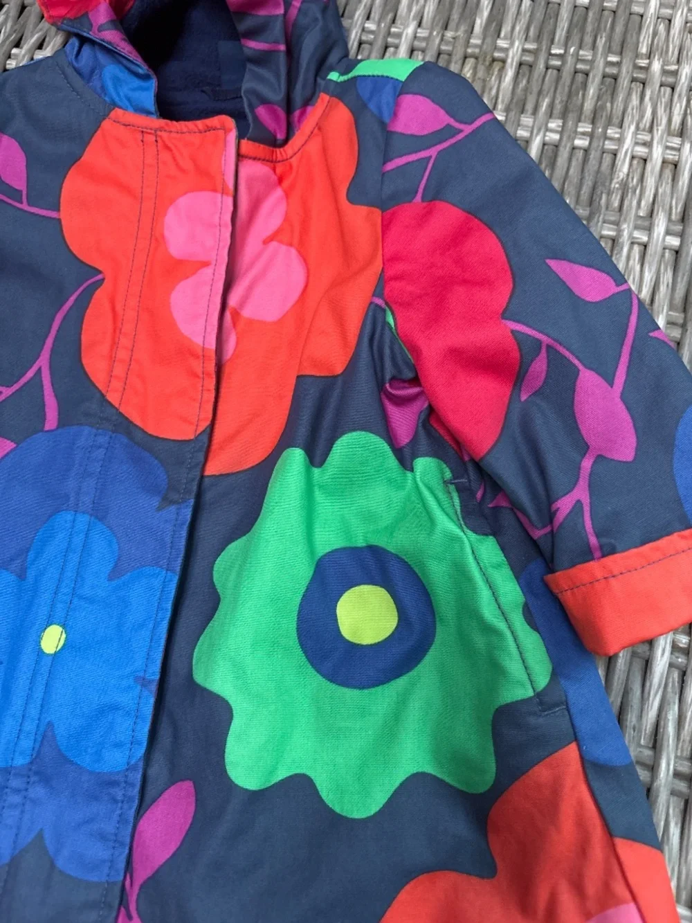 Gap raincoat: Color Hula floral print, size 12-18 months